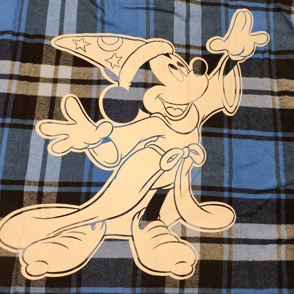 Cakeworthy Disney Fantasia Flannel Sorcerer's Apprentice Blue Unisex 2XL NEW - Picture 12 of 12
